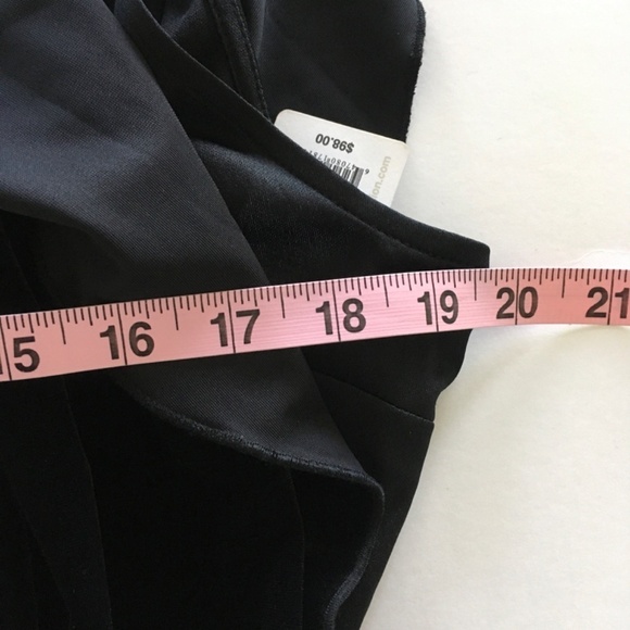 NWT Jessica Simpson Black Draped Open Back Velvet Dress Sz 12 Batwing sleeves - Picture 12 of 15